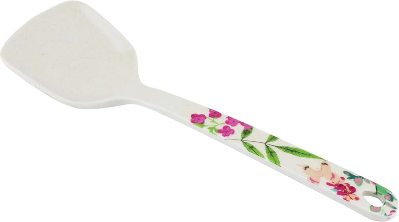 كويزين أرت مبشرة بامبو بتصميم زهور أبيض 32 سم